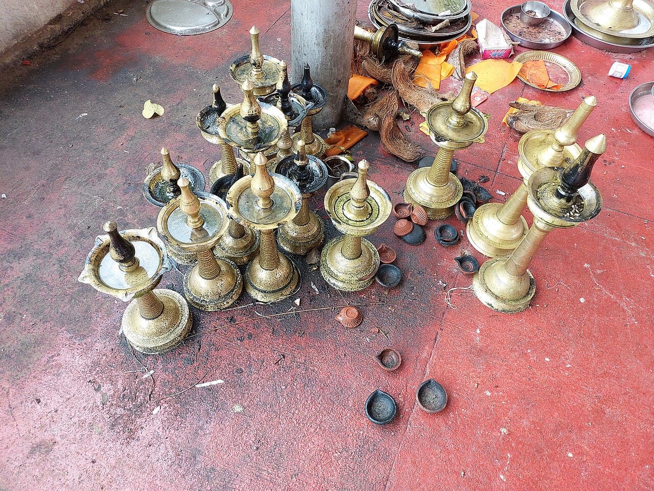 Brass oil lamps of Kerala